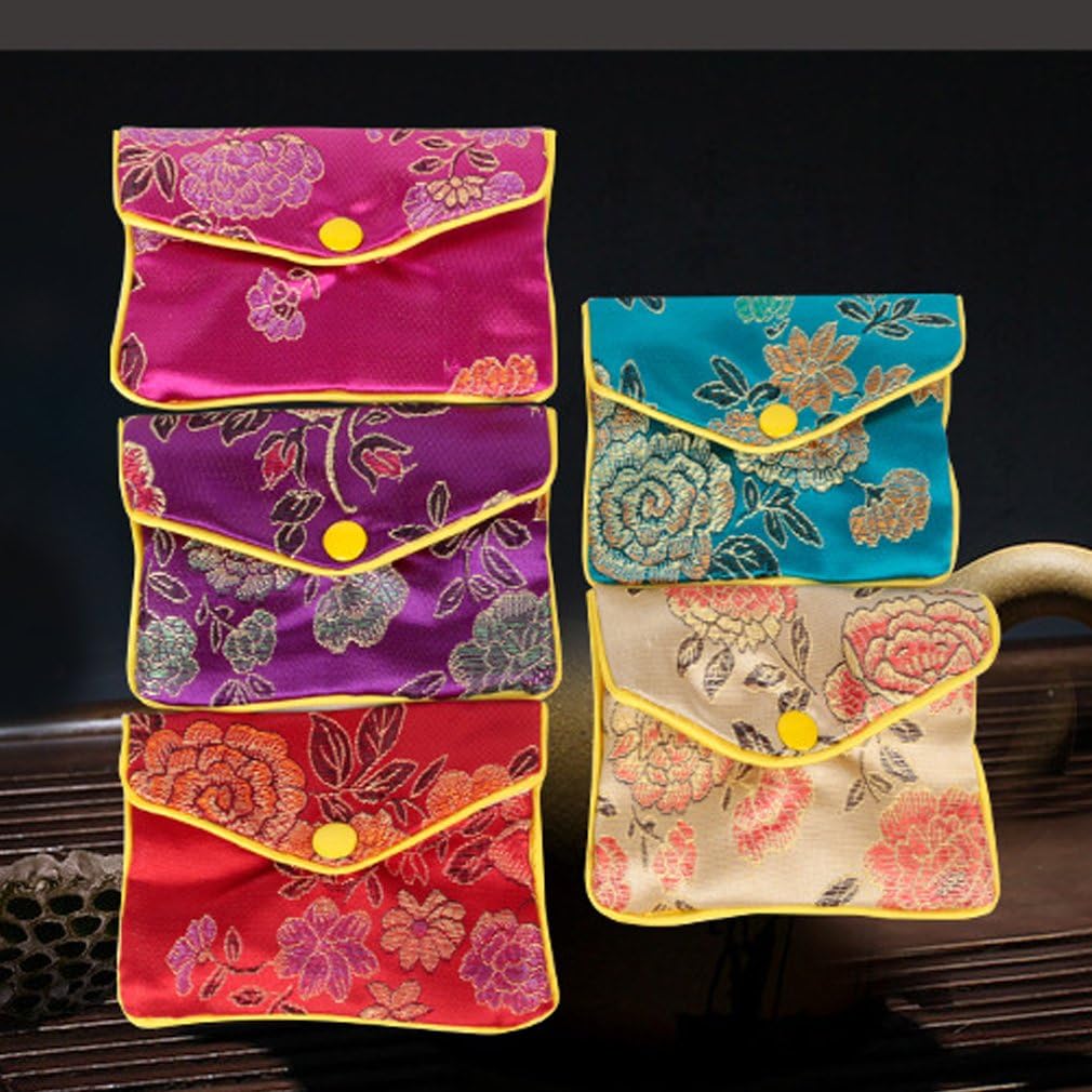 MorTime Jewellery Jewelry Silk Purse Pouch Gift Bags, Multiple Colors, Pack of 12 (Small)