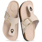 Project Cloud Womens Sandals 100% Genuine Leather Thong Sandals for Women - Memory Foam Insole Women Sandals - Non-Slip Flip Flops for Women - Lightweight Sandals Women Footwear 2026