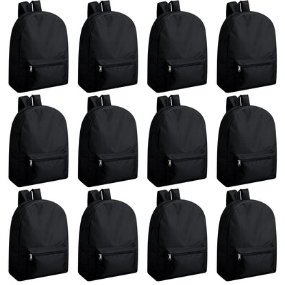 Amylove 12 Pack Backpack in Bulk 17 inch Lightweight Outdoor Travel Bag Classic Bookbags Bulk for Travel Middle High (Colorful,Lovely)
