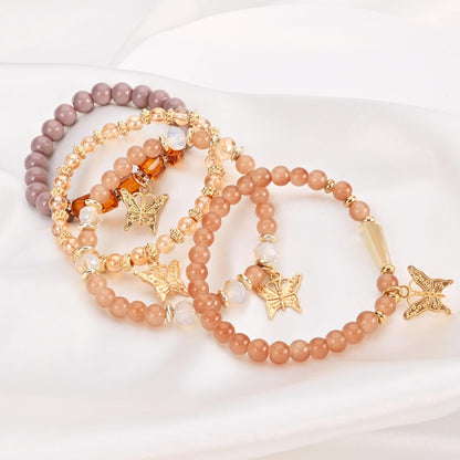 Bohemian Bracelet Sets for Women - 6 Sets Stackable Stretch Bracelets Multi-color Boho Jewelry for Women Hippie Bracelets Dainty Jewelry