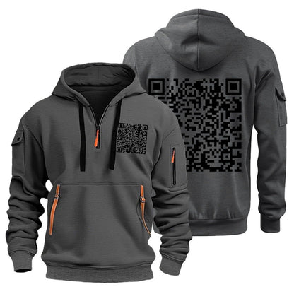 RTTUIOP Hoodies for Men Quarter Zip Pullover Tactical Sweatshirt Vintage Long Sleeve Casual Fashion Hoodie With Pockets