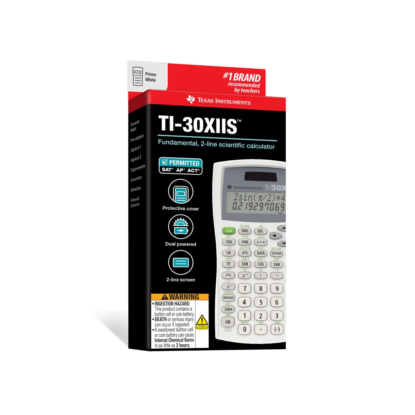 TI-30XIIS Scientific Calculator, Black