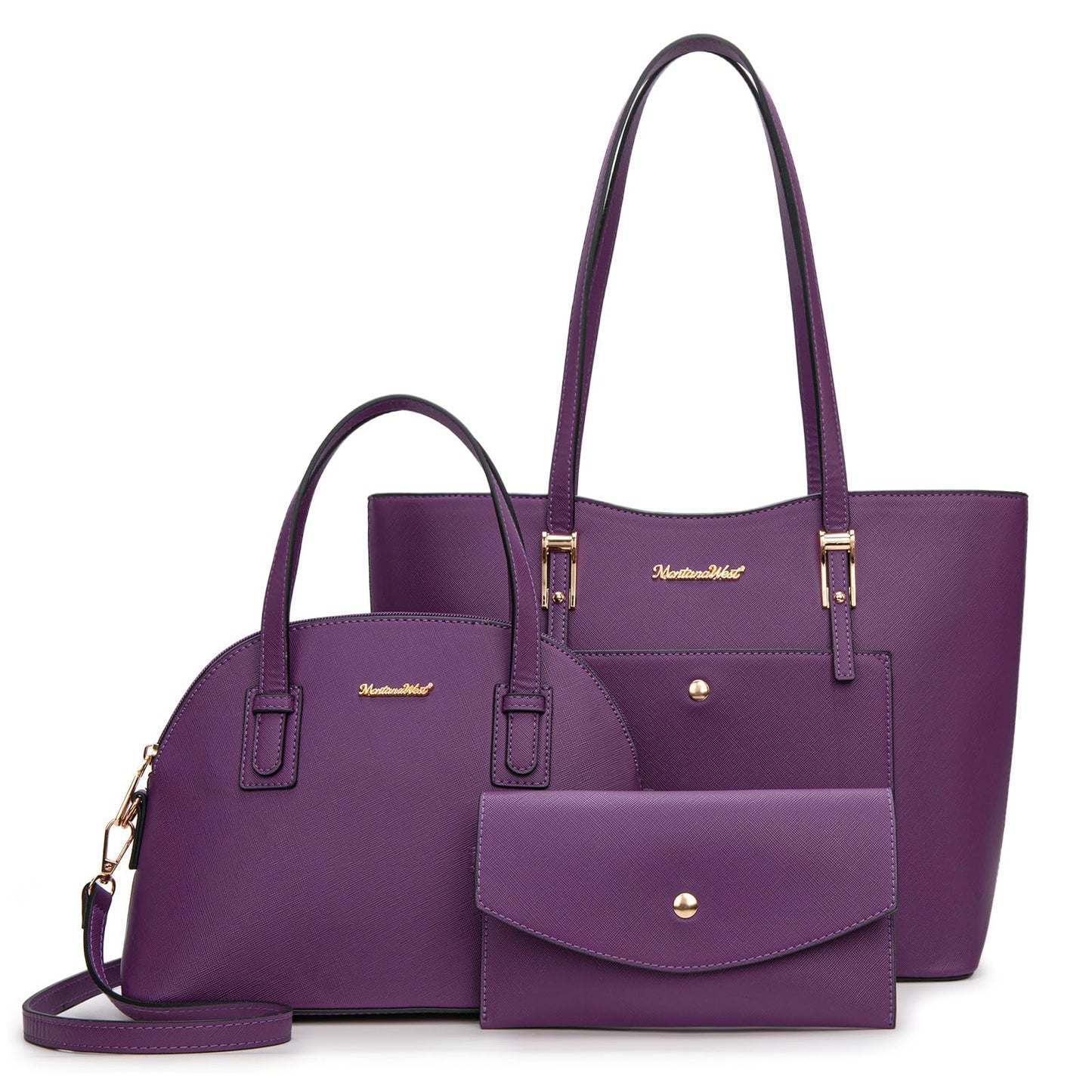 Montana West 3PCS Purses for Women Tote Bag and Wallet Set Shoulder Satchel Handbags