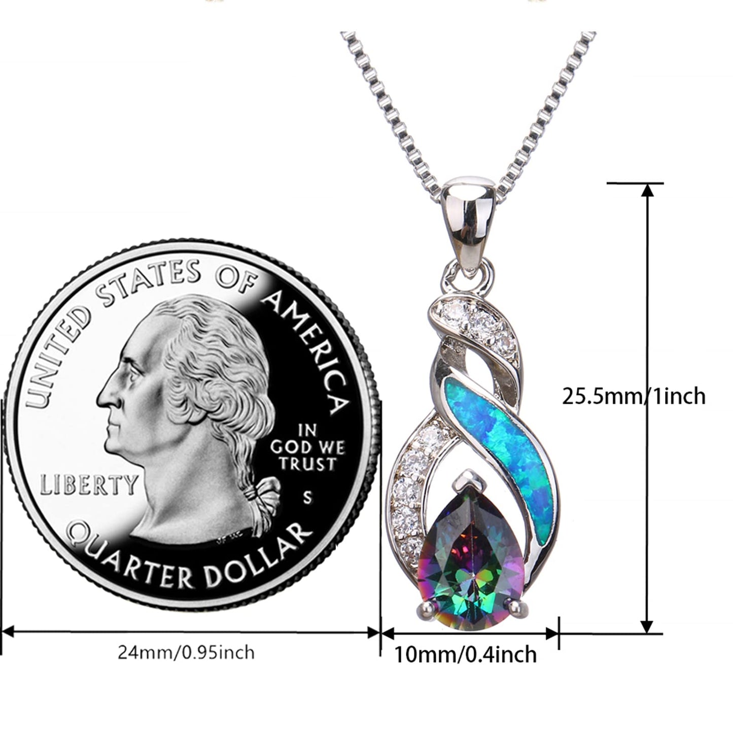 Jewelry Sets Australian Created Opal Necklace Earrings Jewelry for Mom