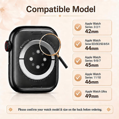 Missair Bands Compatible with Apple Watch Band 38mm 40mm 41mm 42mm 44mm 45mm 46mm 49mm for Women, Slim Metal Dressy Jewelry Bracelet with Bling Diamond for iWatch Series 11 10 9 8 7 6 5 4 3 SE Ultra