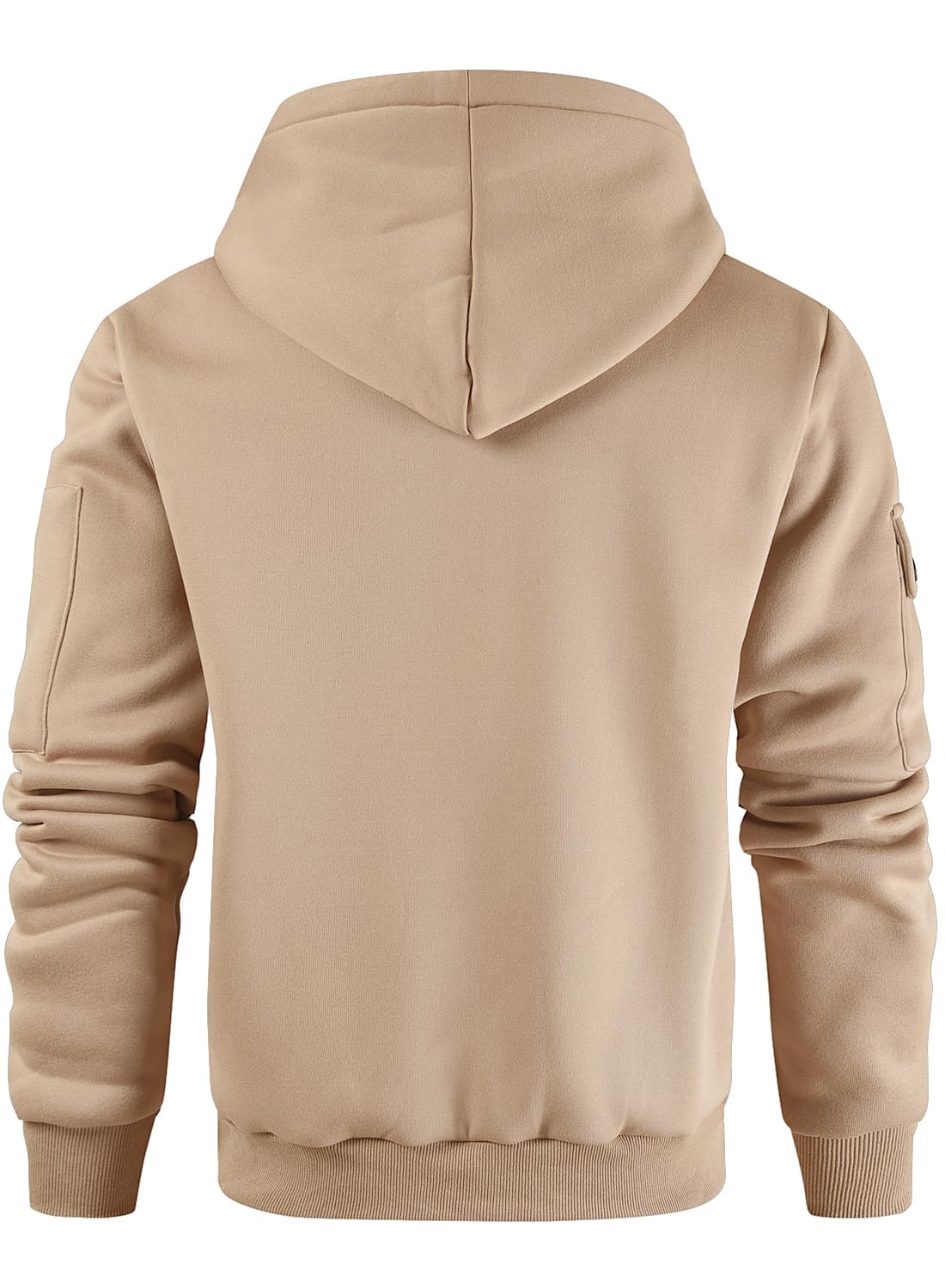 Leidowei Men's Hoodies Casual Pullover Hooded Sweatshirt Long Sleeve Quarter Zip Hoody Tops With Kangaroo Pocket
