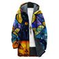 domirica Mens Hooded Cardigan Japanese Art Zip Up Long Sleeve Sweater Hoodie Dragon Print Coat with Pockets