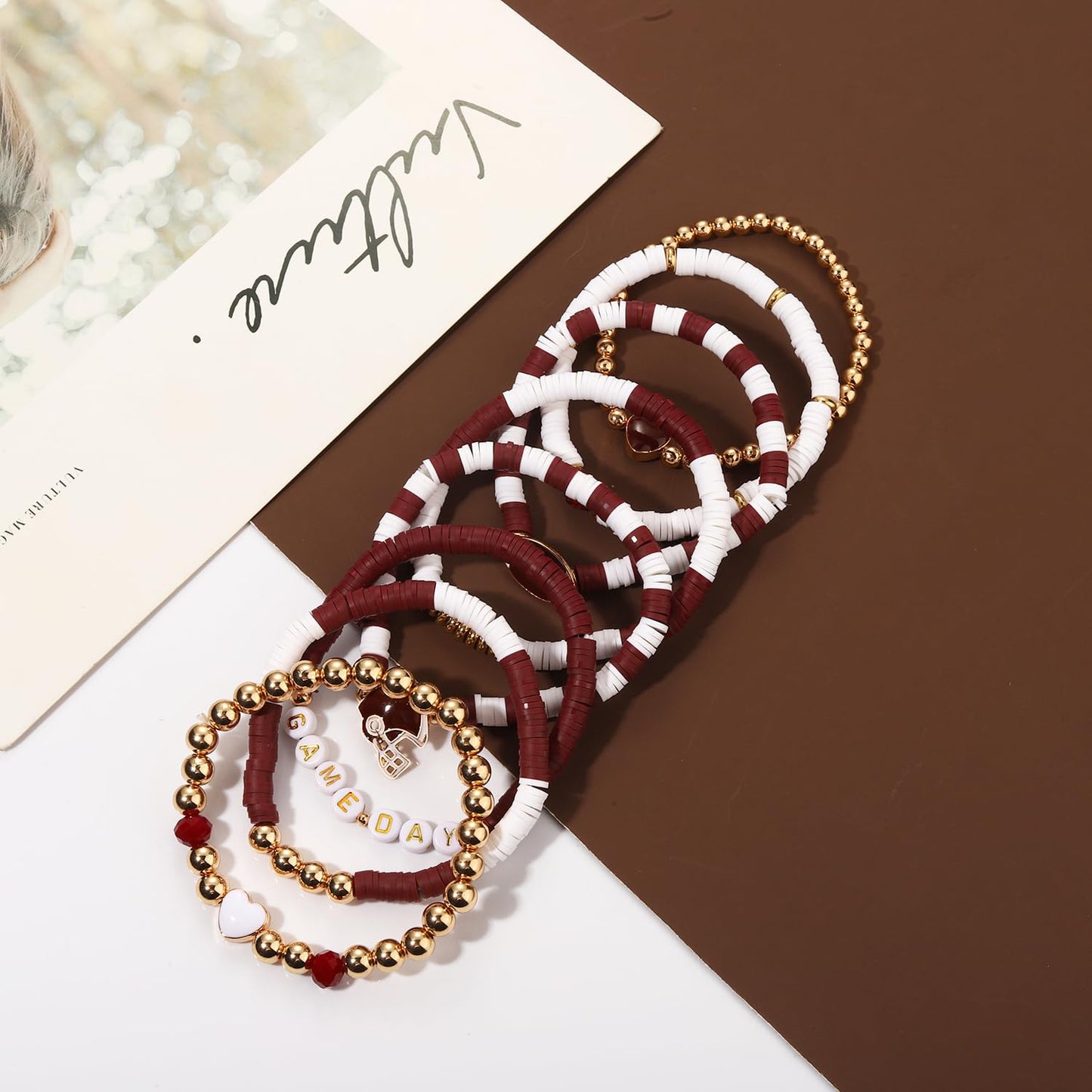 Heishi Bracelets for Women Clay Beaded Stretch Bracelets Stackable Friendship Bracelet Set Summer Beach Accessories Outfits Jewelry Gifts