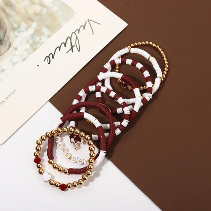 Heishi Bracelets for Women Clay Beaded Stretch Bracelets Stackable Friendship Bracelet Set Summer Beach Accessories Outfits Jewelry Gifts