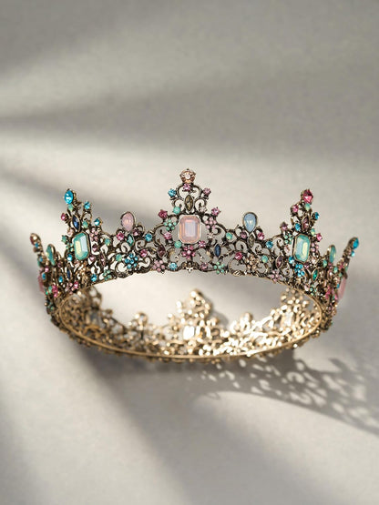 SWEETV Queen Crown for Women - Baroque Wedding Tiaras and Crowns,Jeweled Tiara Crown,Prom Birthday Halloween Hair Accessories