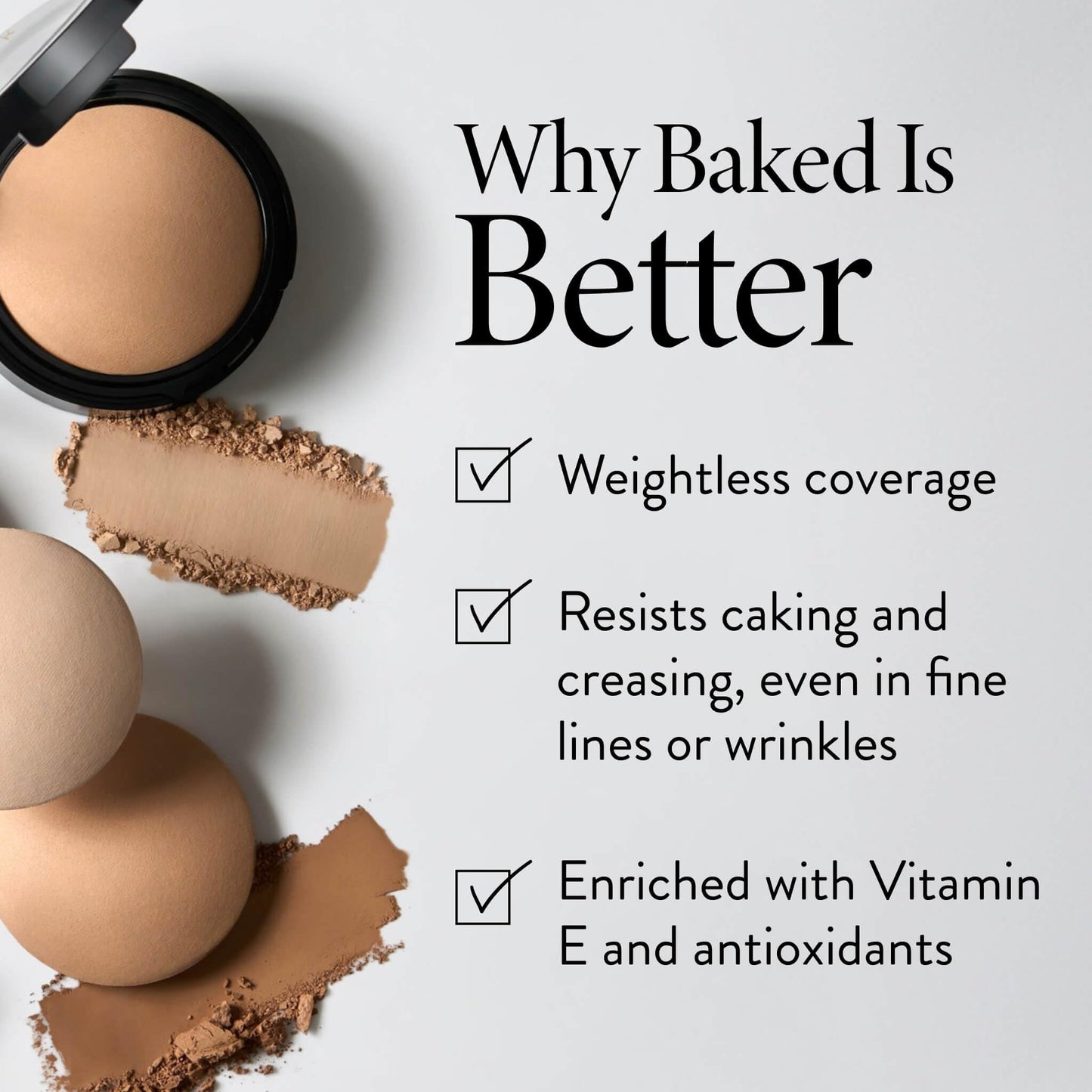 LAURA GELLER NEW YORK Baked Double Take Powder Foundation – Longwear Buildable Medium to Full Coverage – Matte Finish – Non-Caking Formula – Handmade in Italy – Mature & Sensitive Skin – Tan