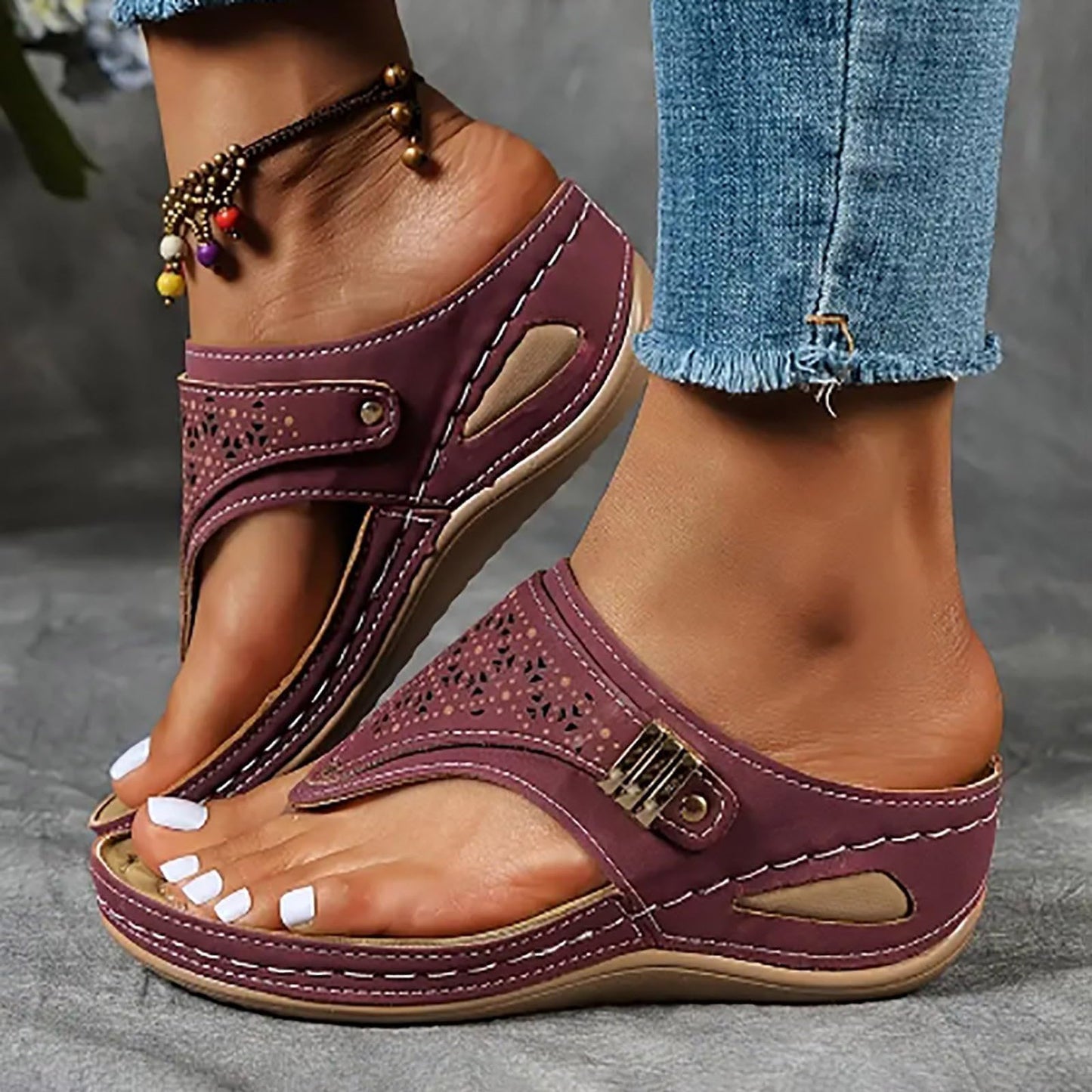 Orthopedic Sandals for Women 2026 Arch Support Flip Flops Dressy Casual Summer Beach Vacation Sandals