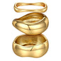 Chunky Gold Bangle Bracelets for Women Trendy 14K Gold Plated Cuff Bracelets Stack, Dainty Gold Bracelet Sets Non Tarnish Fashion Jewelry Gift