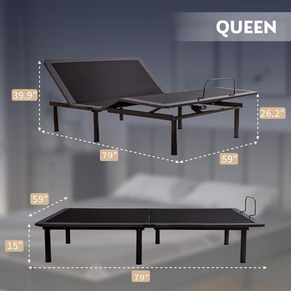 Dyonery Twin XL Adjustable Bed Base Frame with Wireless Remote + 12 Inch Twin XL Gel Memory Foam Mattress Bed in a Box, Head and Foot Incline, Zero Gravity, Fiberglass Free, 80" × 38"