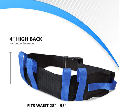 NYOrtho Gait Belt (275lbs) - Transfer Belt with 6 Heavy Handles -Lift Assist for Elderly and Patient Care - Gait Belts Transfer Belts for Seniors with Easy Fasten Buckle | Adjustable Size 28” to 55”