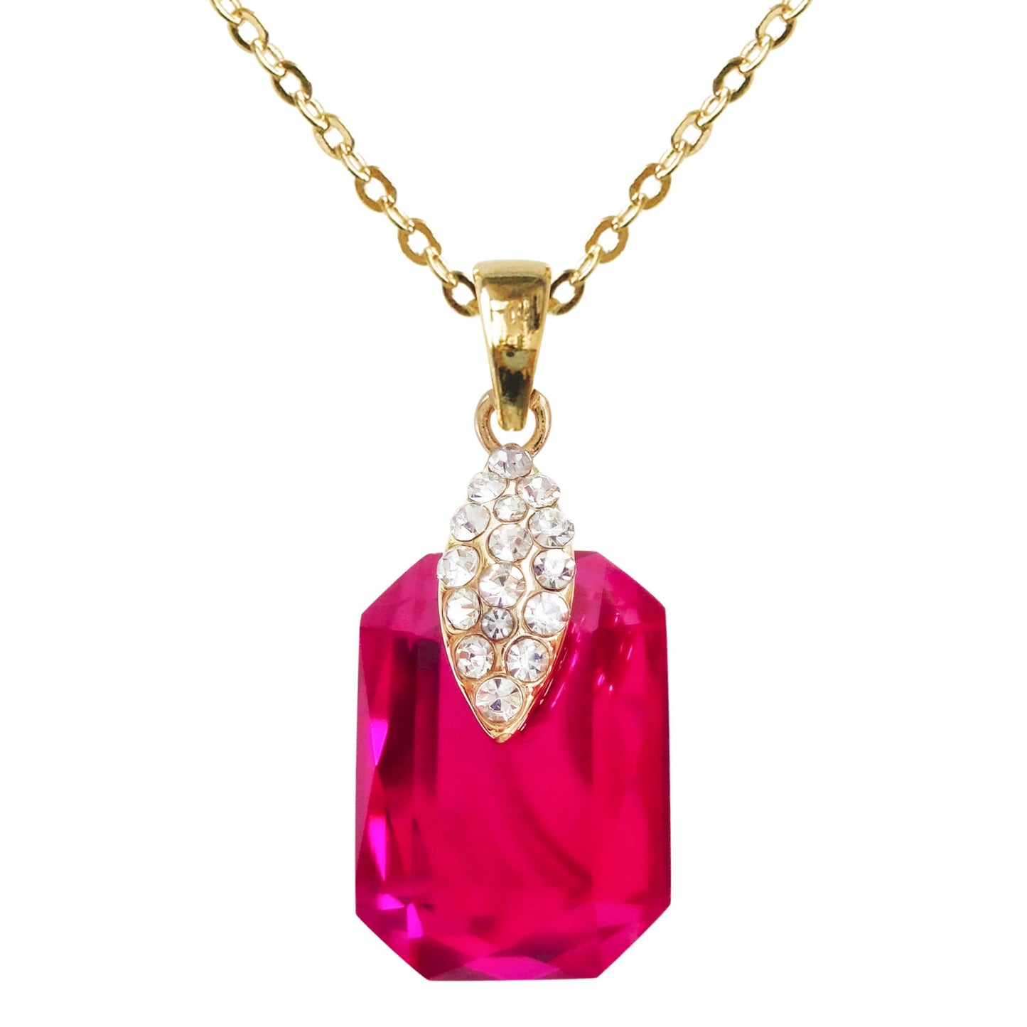 Navachi 18k Gold Plated Crystal Multicolor Square Shape Zircon Dangle Earrings And Neckalce Pendant Az4020-1 Jewelry set