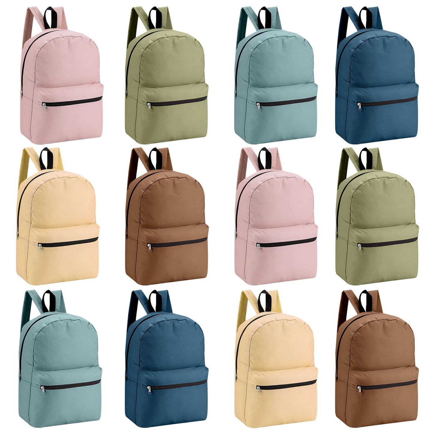 Amylove 12 Pack Backpack in Bulk 17 inch Lightweight Outdoor Travel Bag Classic Bookbags Bulk for Travel Middle High (Colorful,Lovely)