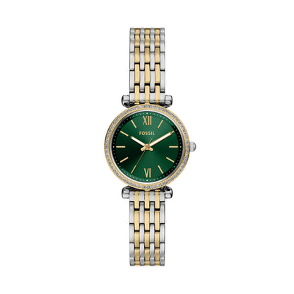 Fossil Women's Watch and Bracelet Set, Carlie Three-Hand Stainless Steel Watch for Women and Bracelet Set
