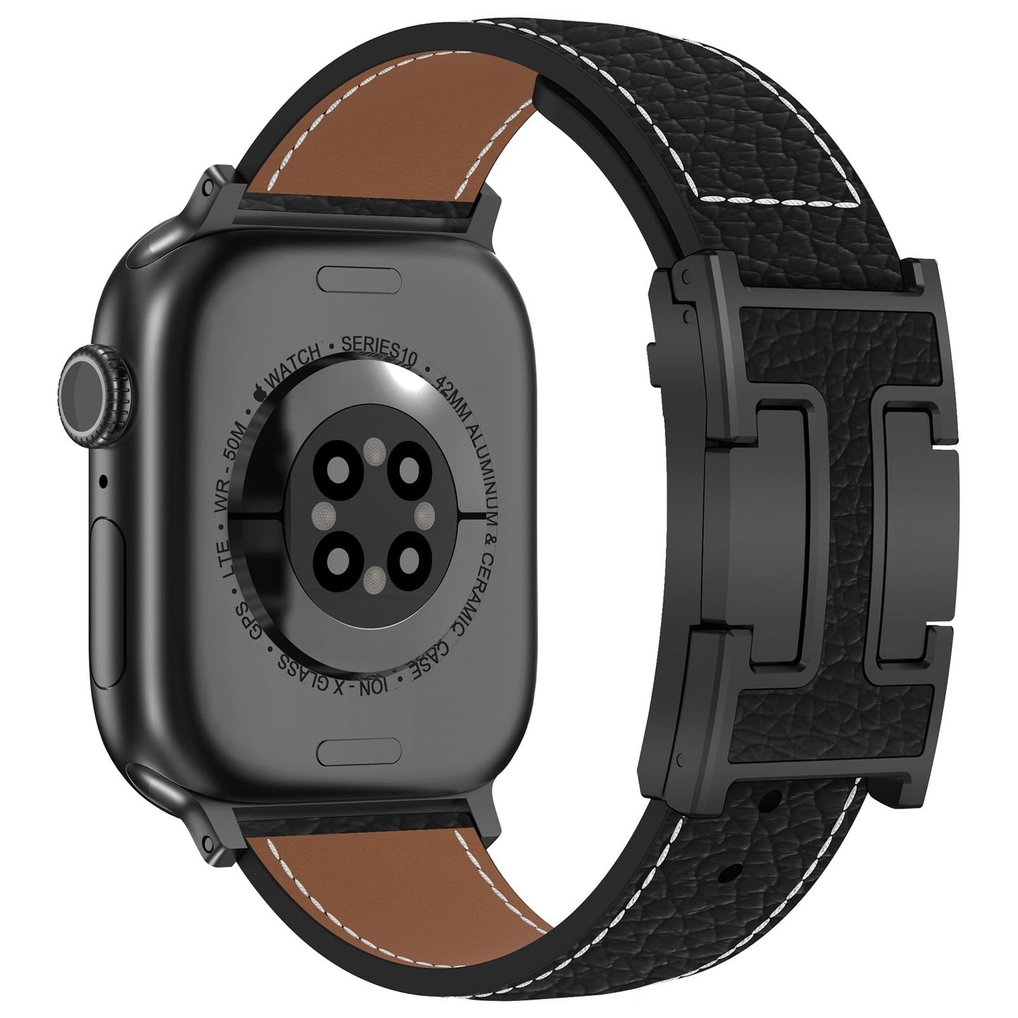 Leather Magnetic Watch Band Compatible with Apple Watch Ultra Band 49mm 46mm 45mm 44mm 42mm 41mm 40mm 38mm Replacement Strap for Women Men iWatch Ultra 3/2/1/SE3/Series 11/10/9/8/7/6/5/4/3/2/1