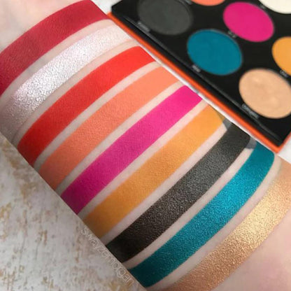 Juvia's Place Palette The Warrior - Warm Golds, Browns & Bronzes, Shades of 9, Warm and Neutral Palette, Pigmented Makeup Palette Eye Color & Shine