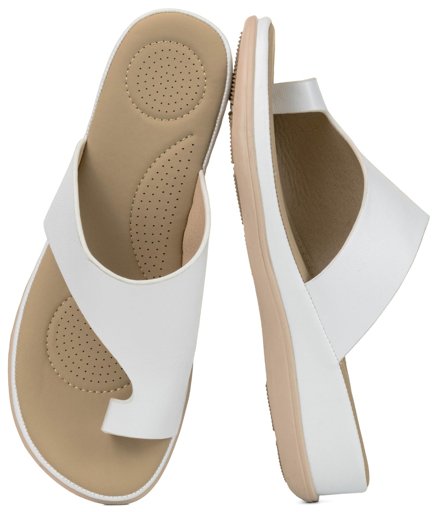 Women Pinch Toe Wedge Sandals Arch Support Slide Sandal | Comfortable Breathable Non Slip Dressy Slides Casual Slip On Shoes Walking Summer Vacation Outdoor