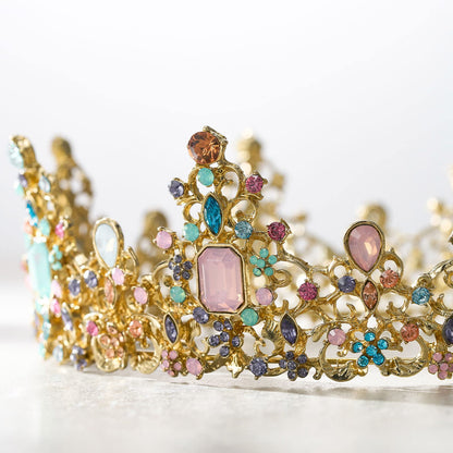 SWEETV Queen Crown for Women - Baroque Wedding Tiaras and Crowns,Jeweled Tiara Crown,Prom Birthday Halloween Hair Accessories