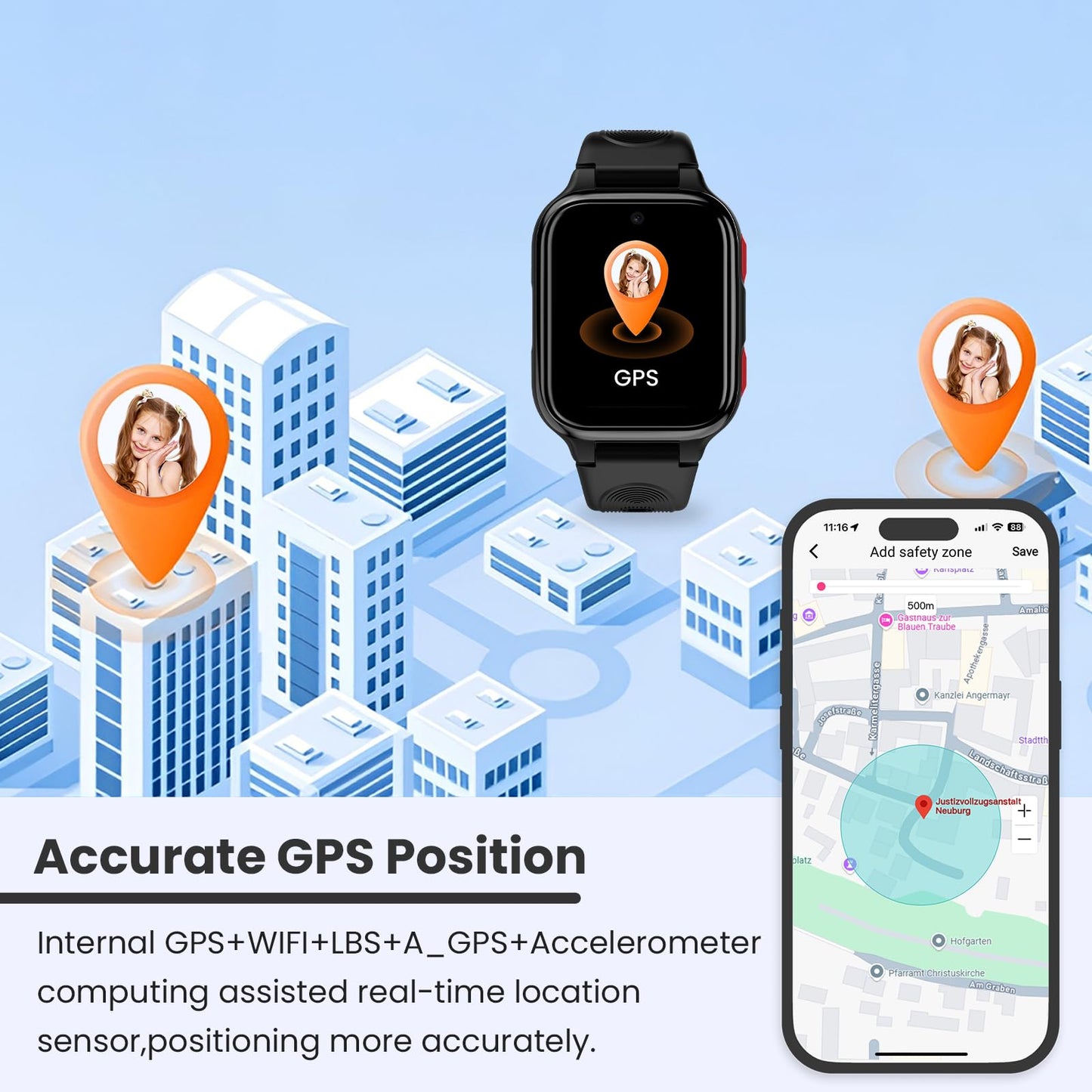 K9 Smart Watch for Kids with GPS Tracker, AI Voice & Video Call,1.78" AMOLED, 4G Smartwatch with SOS, Parental Controls, School Mode, IP68 Waterproof Kids Smartwatch for Teens Ages 3 and Up