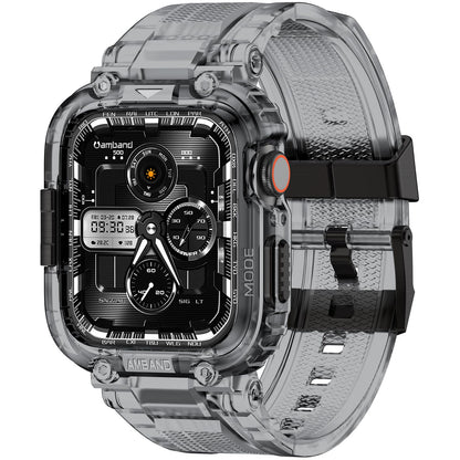 amBand Bands Compatible with Apple Watch 9/8/7 45mm, M1 Sport Series Rugged Case Protective Cover for iWatch 6/SE (3/2/1)/5/4/3 44mm Men Green