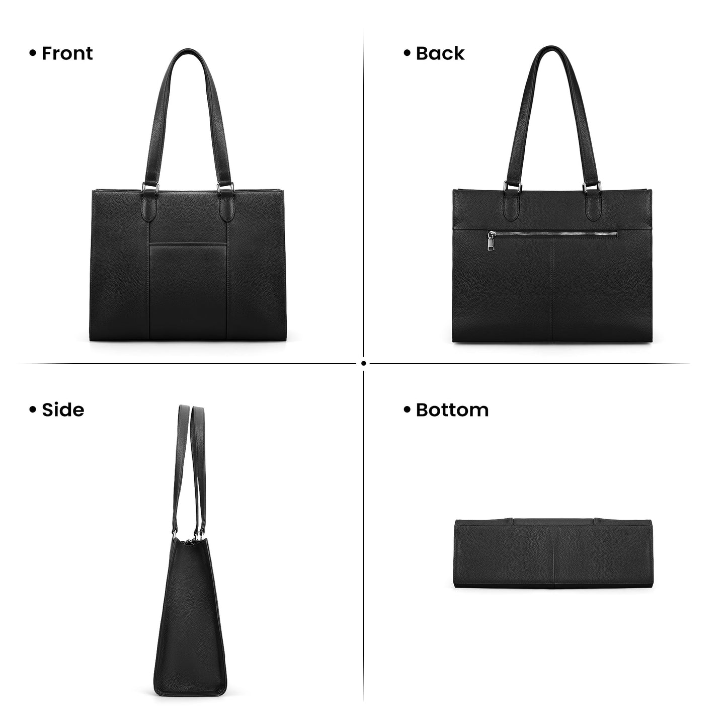 befen Genuine Leather Tote Bag for Women Work, Women's Leather Shoulder Bags Purses Satchel Handbags with Laptop Compartment