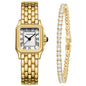CHEETAH Women’s Gold Bangle Watch and Bracelet Set
