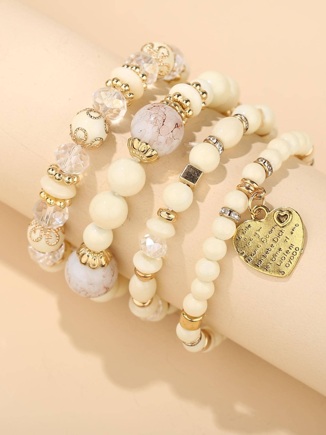 Women Beaded Bracelet Set | Colorful Boho Stackable Trendy Design with Crystal Accents Multilayer Bangle Bracelet | Fashion Stretch Braclets Jewelry for Women