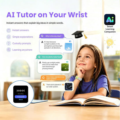 K9 Smart Watch for Kids with GPS Tracker, AI Voice & Video Call,1.78" AMOLED, 4G Smartwatch with SOS, Parental Controls, School Mode, IP68 Waterproof Kids Smartwatch for Teens Ages 3 and Up