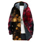 domirica Mens Hooded Cardigan Japanese Art Zip Up Long Sleeve Sweater Hoodie Dragon Print Coat with Pockets