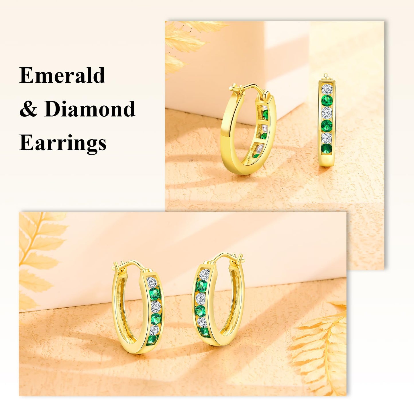 Channel Set Small Huggie Hoop Earrings Sterling Silver or 14K Gold Color,Lightweight Hypoallergenic CZ Diamond Chunky Hoop Earrings for Women