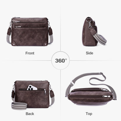 Crossbody Bags for Women Rfid Travel Crossbody Purses Leather Handbags Medium Shoulder bag with Adjustable Strap