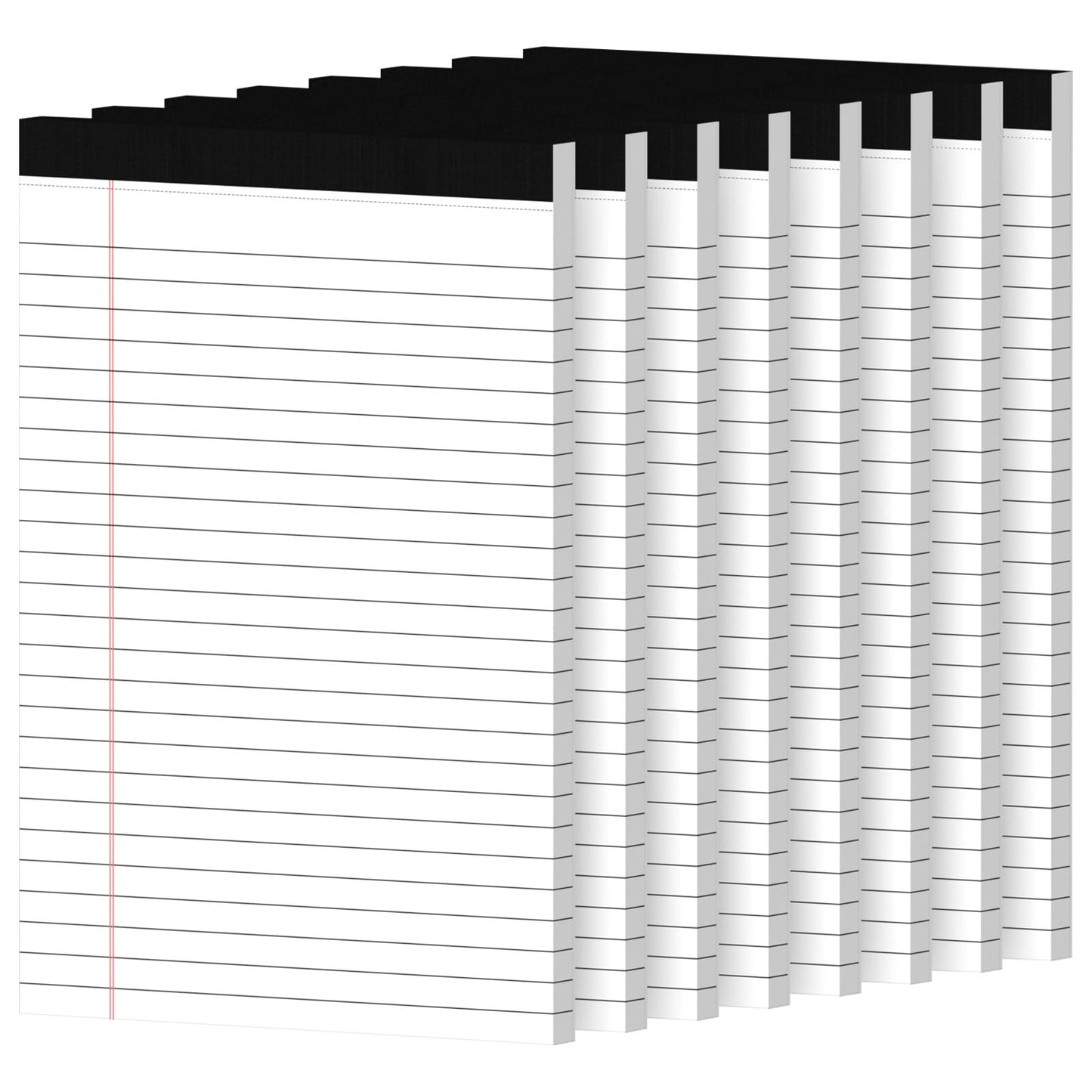 12 Pack Notepads 5x8, Small Legal Pads Narrow College Ruled, 30 Sheets/Pack, Perforated Notebook - White Note Pads for School, Memo, Note Taking, Teacher & Office Supplies, Writing Pads of Paper