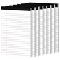 12 Pack Notepads 5x8, Small Legal Pads Narrow College Ruled, 30 Sheets/Pack, Perforated Notebook - White Note Pads for School, Memo, Note Taking, Teacher & Office Supplies, Writing Pads of Paper