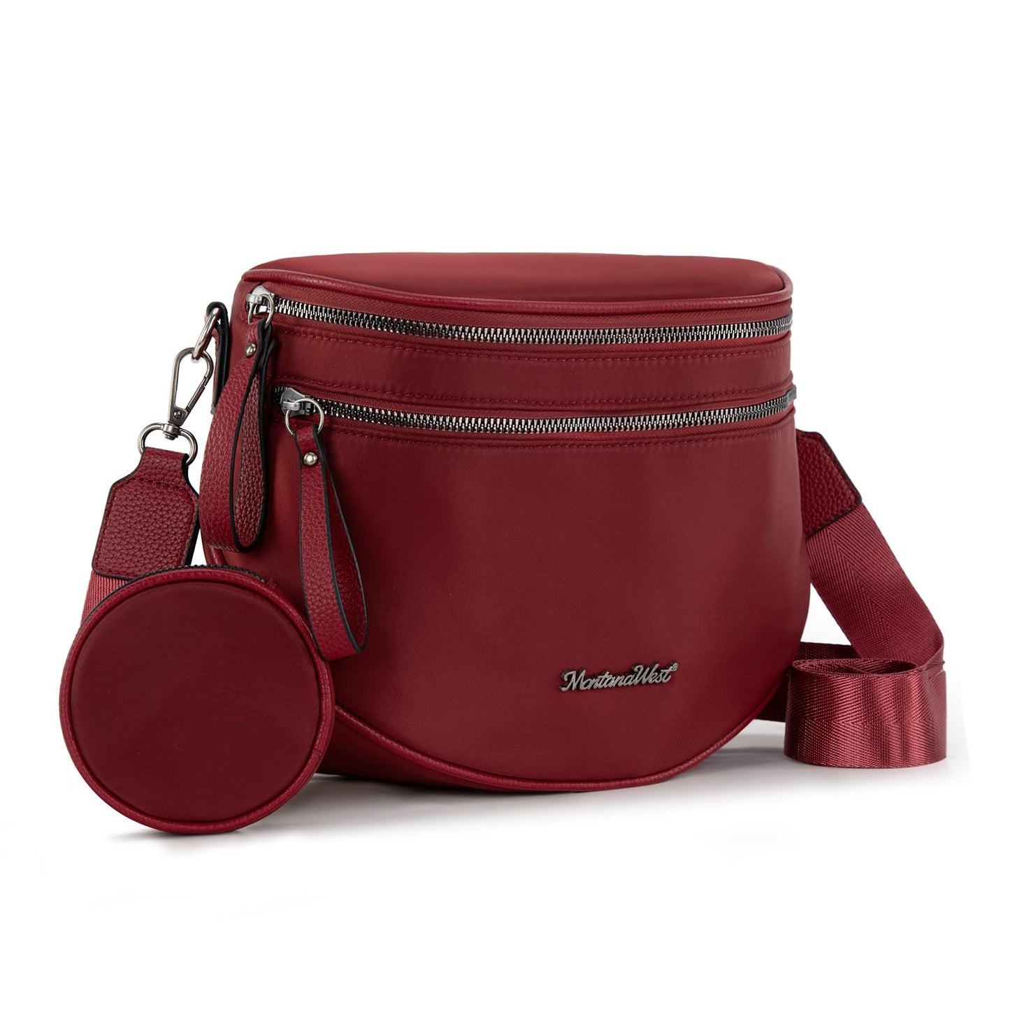 Montana West Bum Bag Nylon Crossbody Bags Mom Purse with with Coin Purse