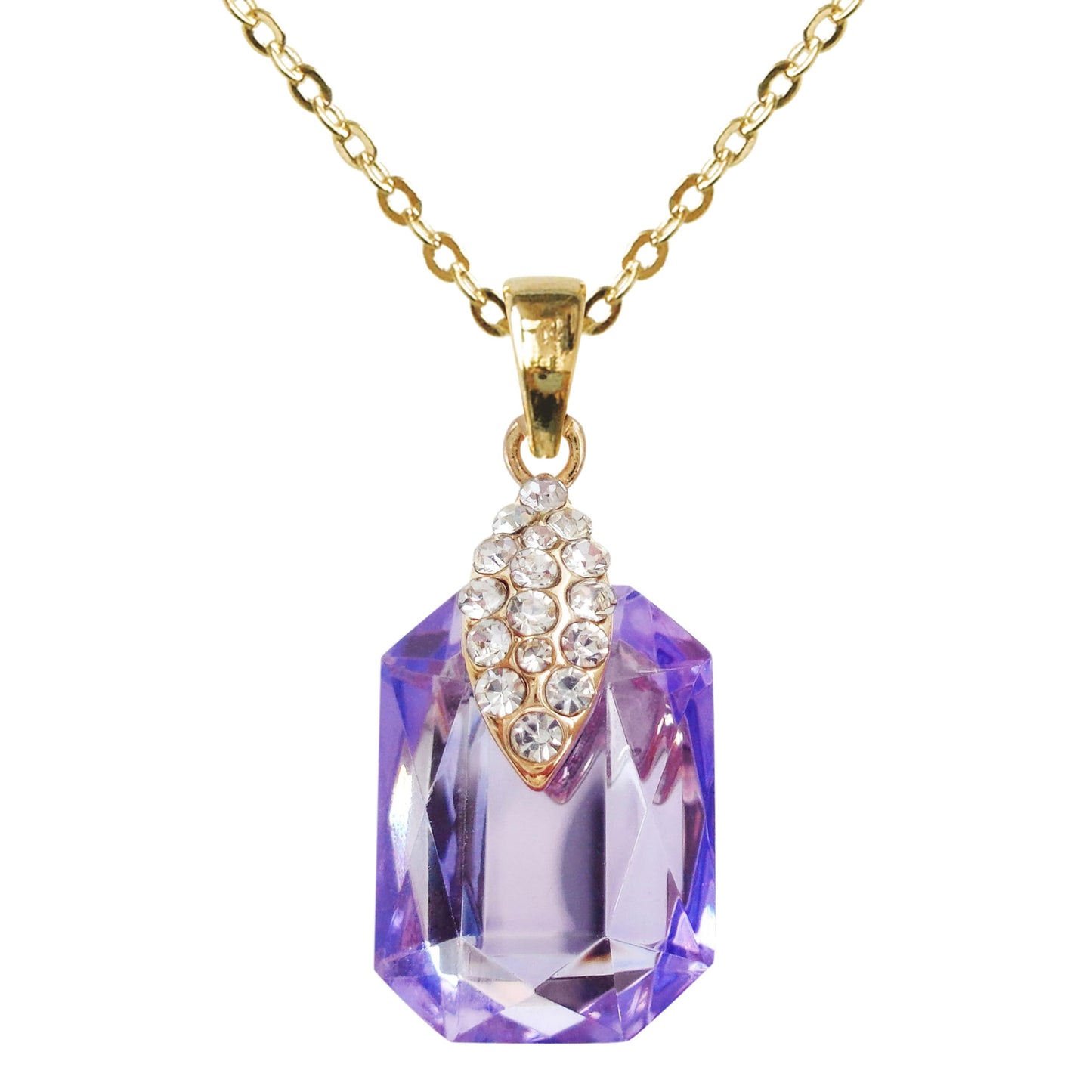 Navachi 18k Gold Plated Crystal Multicolor Square Shape Zircon Dangle Earrings And Neckalce Pendant Az4020-1 Jewelry set