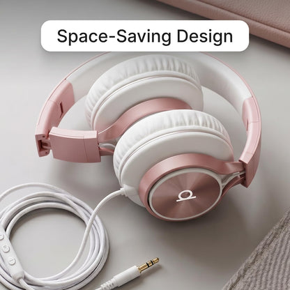 ARTIX Pack of 60 Wired Kids Headphones for School (Lavender), Microphone & Volume Control - Bulk Classroom Headphones with Mic, Teens Corded Head Phones for Laptop, Chromebook, Tablet 3.5mm Aux Cord