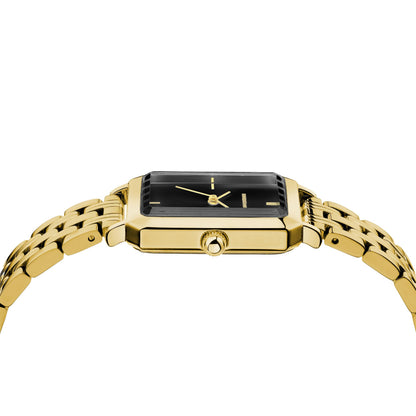 Roberto Marino RM1982 Women’s Luxury Watch Rectangular Gold – Japanese Quartz Movement, Vintage Stainless Steel Design, Silver Dial, Elegant Dress Timepiece, 3ATM Water Resistant – Reloj para Mujer