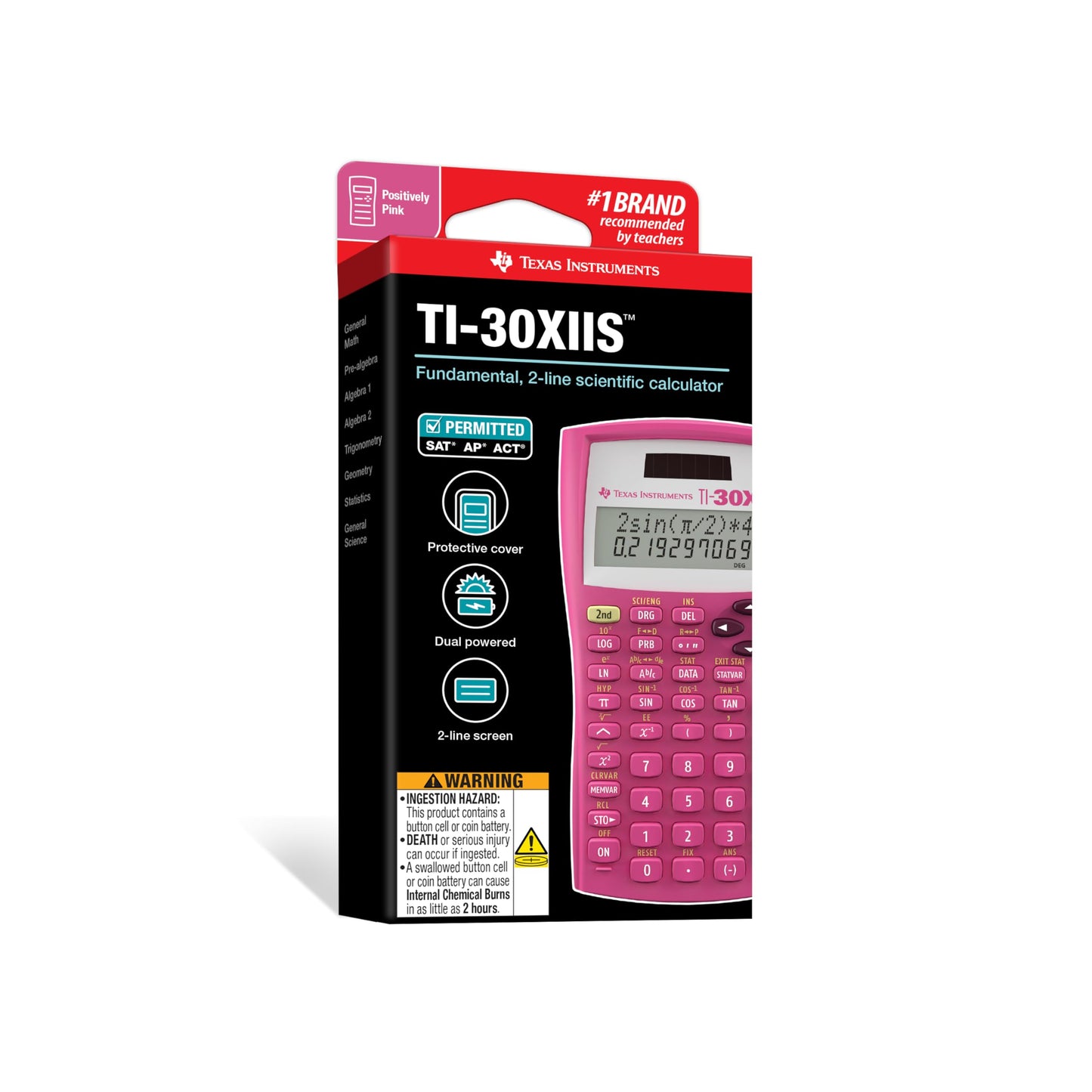 TI-30XIIS Scientific Calculator, Black