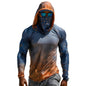 Sun Protection Shirts for Men UPF 100+ Long Sleeve Hoodie with Mask Shirts | Camouflage Outdoor Fishing Tees Cooling Raglan Shirts
