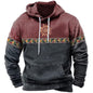 Men's Hooded Sweatshirt American Flag Print Long Sleeve Pullover Sweatshirt Vintage Tribal Aztec Graphic Hoodie Tops
