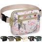 Capolo Fanny Packs for Women Fashion Waist Packs Bag with Adjustable Strap and 4 Zipper Pockets Waterproof Everywhere Crossbody Belt Bag for Workout Running Travelling(Black)