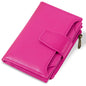 Airkit Small Wallet Women RFID Blocking Soft Leather Bifold Compact Card Holder Wallet for Women with Zipper Coin Pocket 4 ID Window