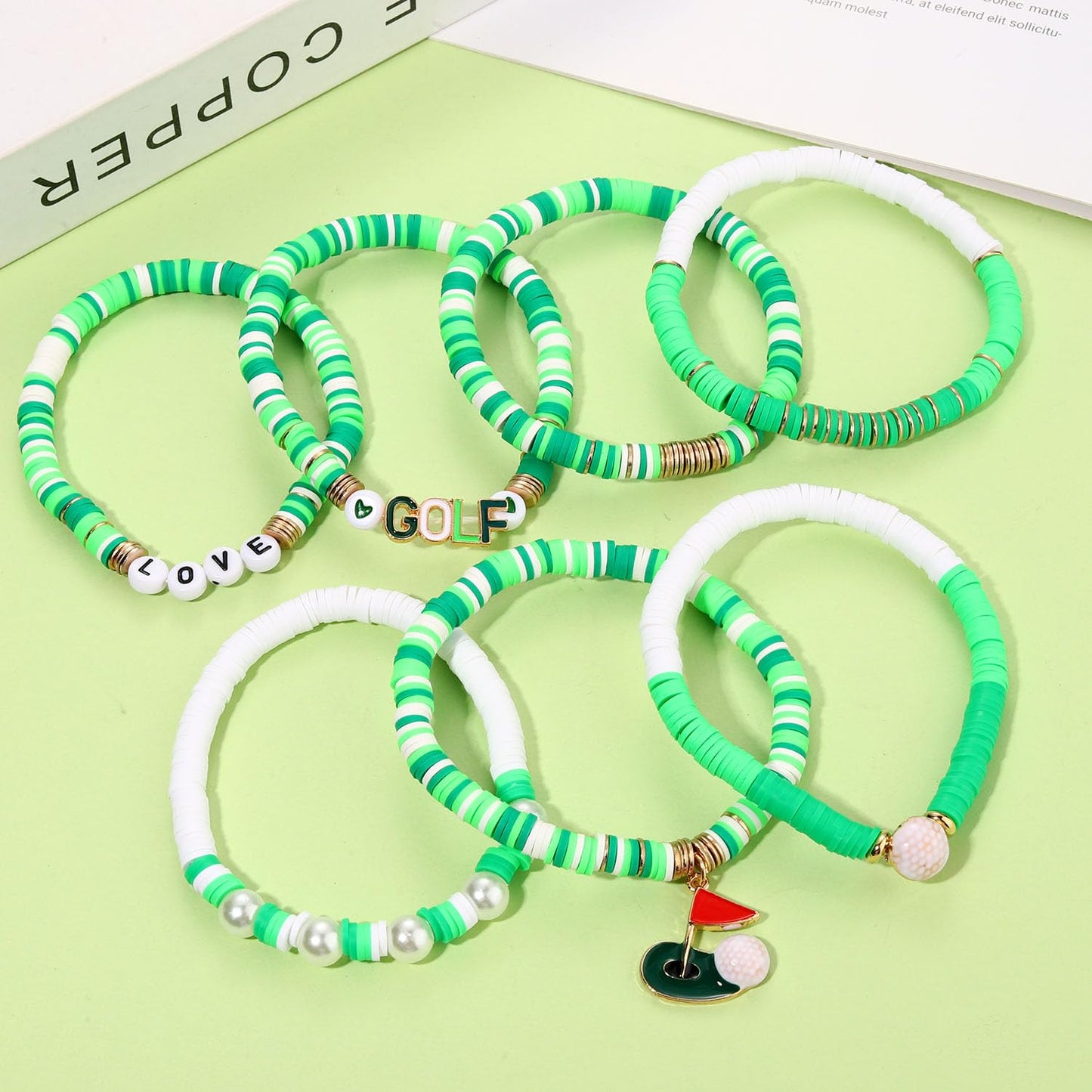 Heishi Bracelets for Women Clay Beaded Stretch Bracelets Stackable Friendship Bracelet Set Summer Beach Accessories Outfits Jewelry Gifts