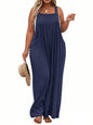 TAKEYAL Women's Plus Size Jumpsuit Overalls Wide Leg Casual Summer Rompers Adjustable Loose Fit Jumpsuits With Pockets 2026