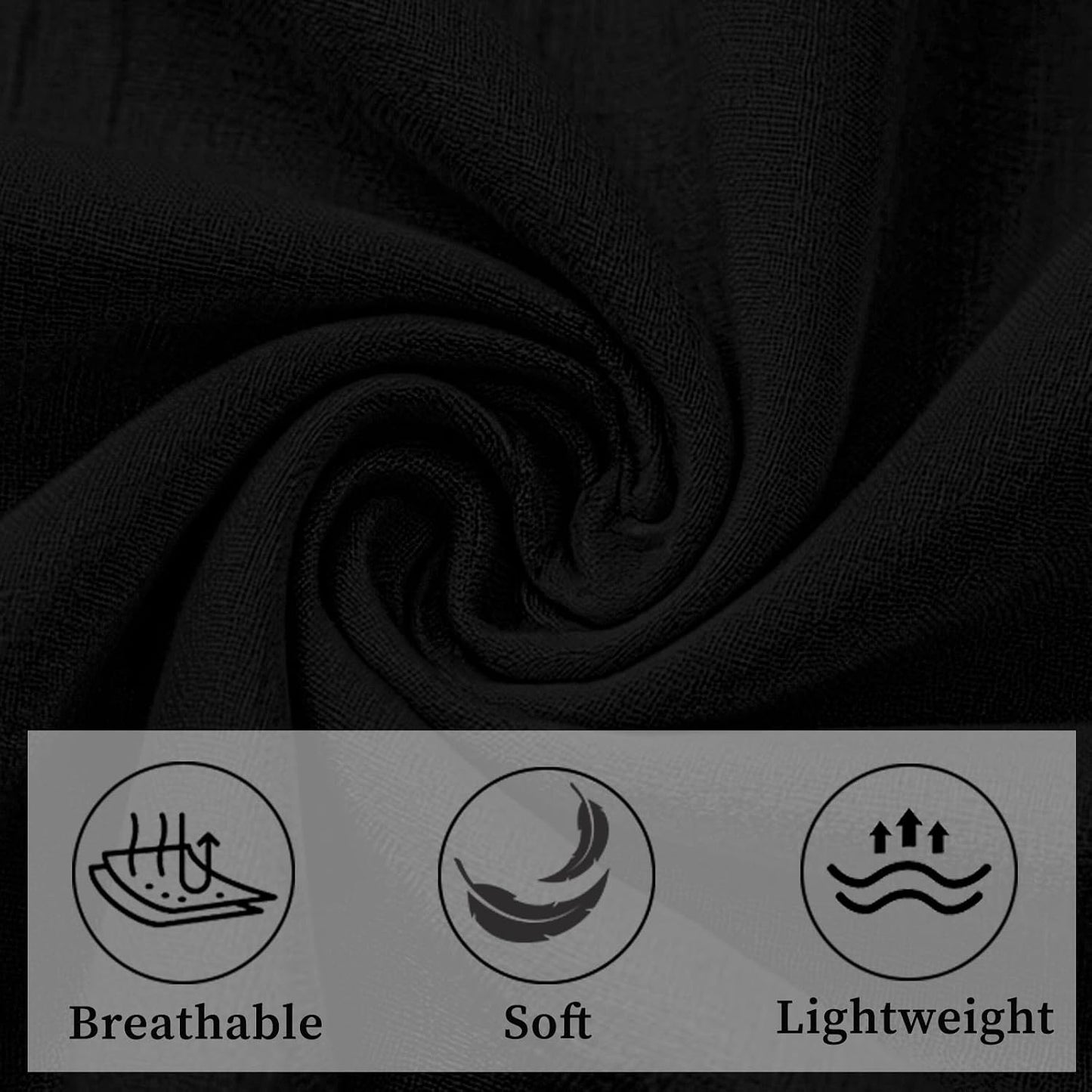 Womens Linen 2 Piece Sets Sleeveless V Neck Halter Top Wide Leg Pants Summer Matching Lounge Set Casual Outfits Black