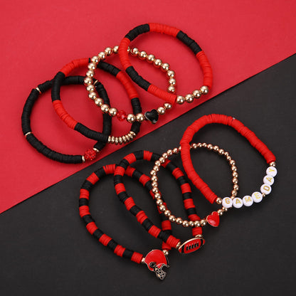 Heishi Bracelets for Women Clay Beaded Stretch Bracelets Stackable Friendship Bracelet Set Summer Beach Accessories Outfits Jewelry Gifts